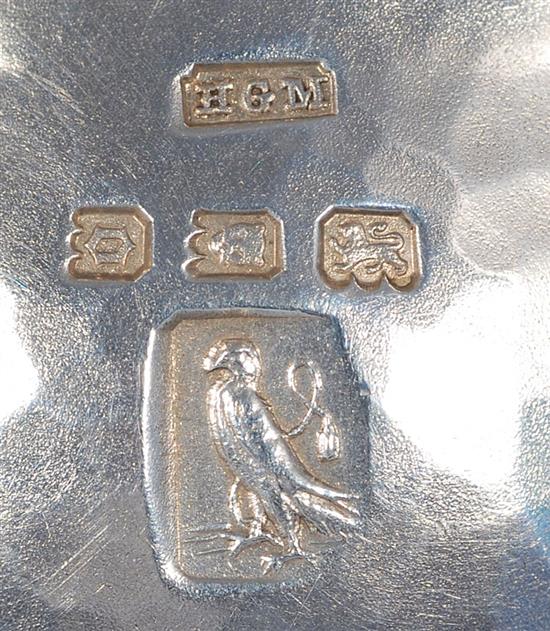 A George V Arts & Crafts silver Tree of Life caddy spoon, by Henry George Murphy, Length 99mm Weight 0.9oz/31grms